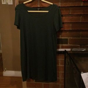 Black and green dress